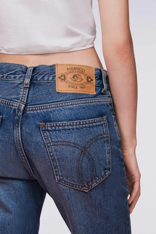 Women Fiorucci Straight Fit Jeans Mid Blue Mid Blue Women Fiorucci Straight Fit Jeans Mid Blue Mid Blue
