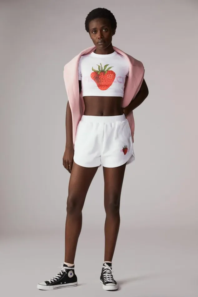 Women Fiorucci Strawberry Logo Shorts White White