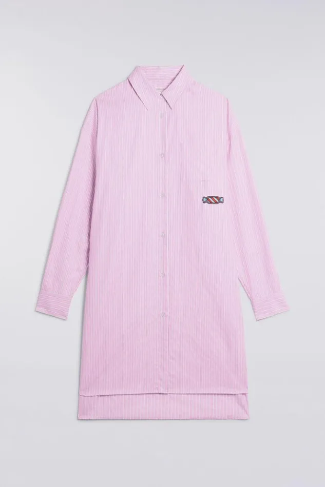 Women Fiorucci Stripe Midi Shirt Dress Pink Pink Women Fiorucci Stripe Midi Shirt Dress Pink Pink