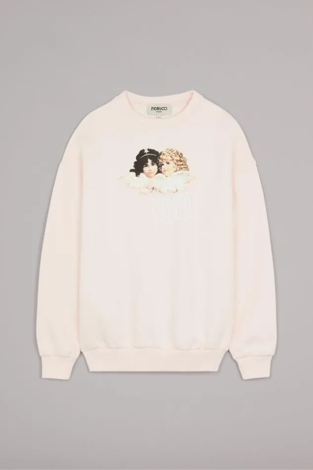 Women Fiorucci Unisex Angels Logo Sweatshirt Pink Pink Women Fiorucci Unisex Angels Logo Sweatshirt Pink Pink