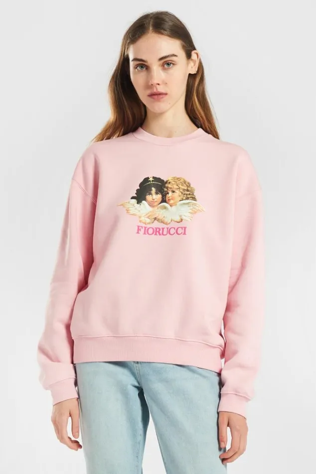 Women Fiorucci Vintage Angels Sweatshirt Pale Pink Pale Pink