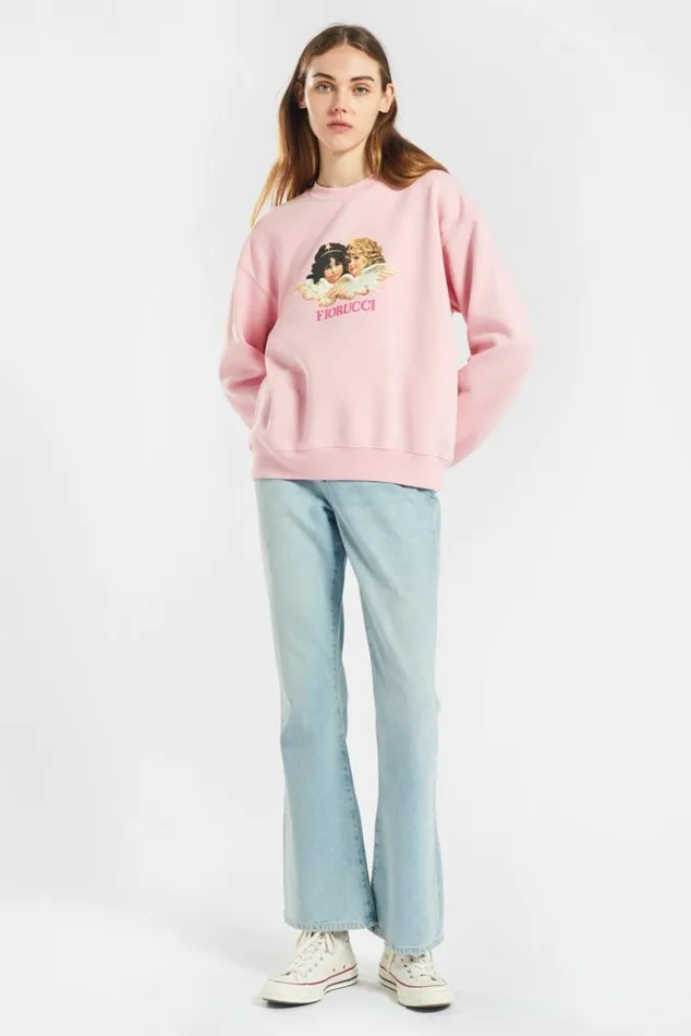 Women Fiorucci Vintage Angels Sweatshirt Pale Pink Pale Pink Women Fiorucci Vintage Angels Sweatshirt Pale Pink Pale Pink