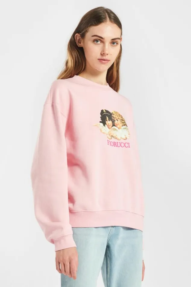 Women Fiorucci Vintage Angels Sweatshirt Pale Pink Pale Pink Women Fiorucci Vintage Angels Sweatshirt Pale Pink Pale Pink