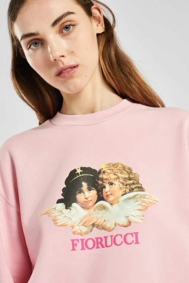 Women Fiorucci Vintage Angels Sweatshirt Pale Pink Pale Pink Women Fiorucci Vintage Angels Sweatshirt Pale Pink Pale Pink