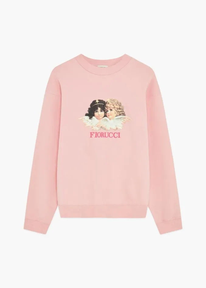 Women Fiorucci Vintage Angels Sweatshirt Pale Pink Pale Pink Women Fiorucci Vintage Angels Sweatshirt Pale Pink Pale Pink