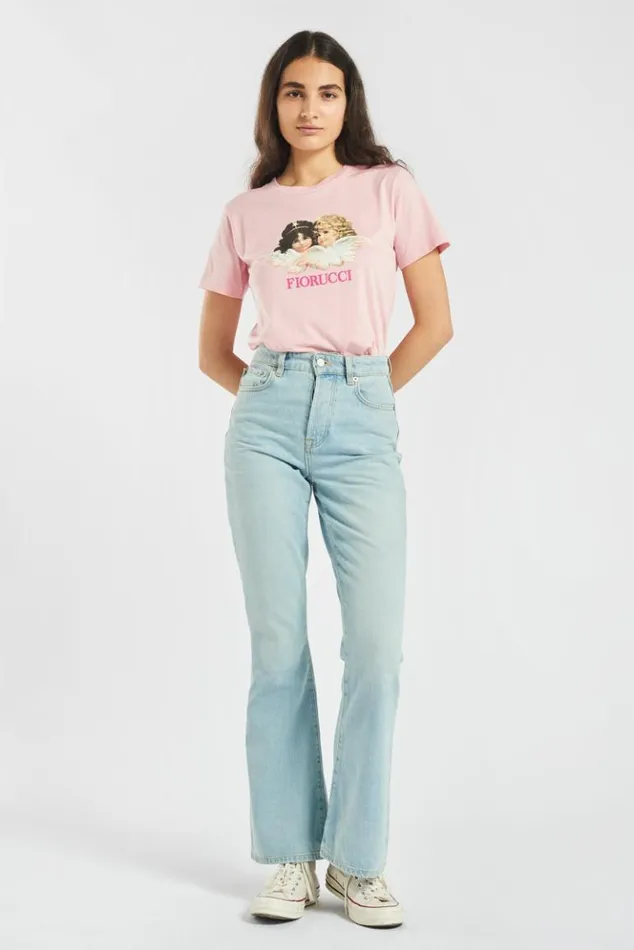 Women Fiorucci Vintage Angels TShirt Dusty Pink Pink Women Fiorucci Vintage Angels TShirt Dusty Pink Pink