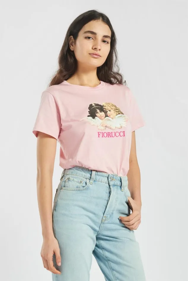 Women Fiorucci Vintage Angels TShirt Dusty Pink Pink Women Fiorucci Vintage Angels TShirt Dusty Pink Pink