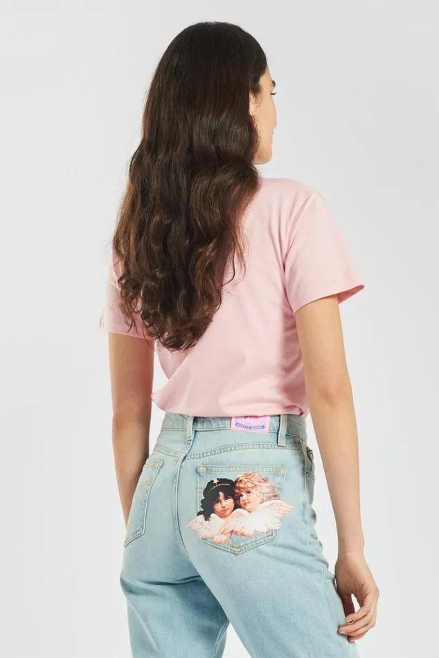 Women Fiorucci Vintage Angels TShirt Dusty Pink Pink Women Fiorucci Vintage Angels TShirt Dusty Pink Pink