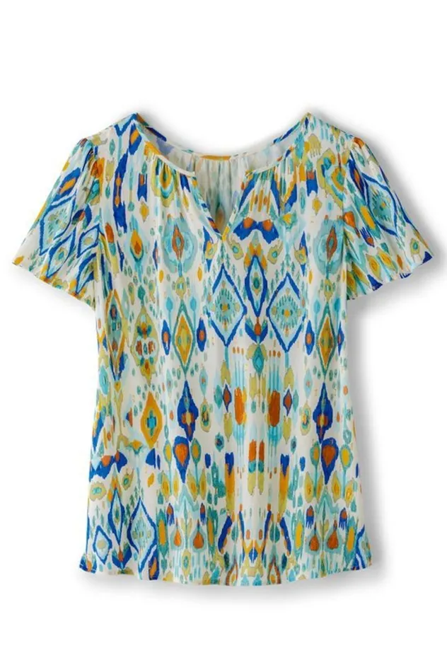 Women Francesca Top Menara Ikat Soft Surroundings Tops Women Francesca Top Menara Ikat Soft Surroundings Tops