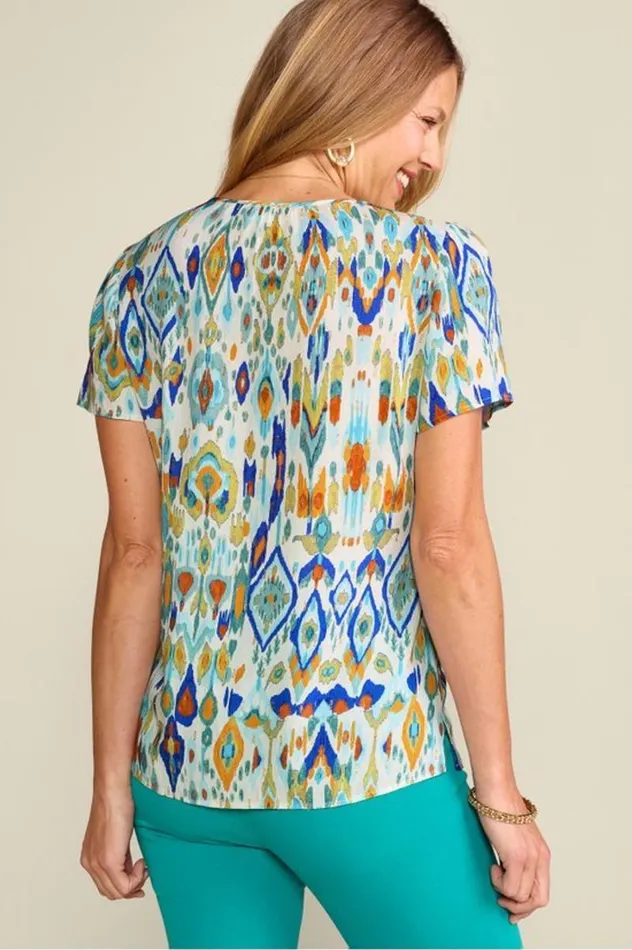 Women Francesca Top Menara Ikat Soft Surroundings Tops Women Francesca Top Menara Ikat Soft Surroundings Tops
