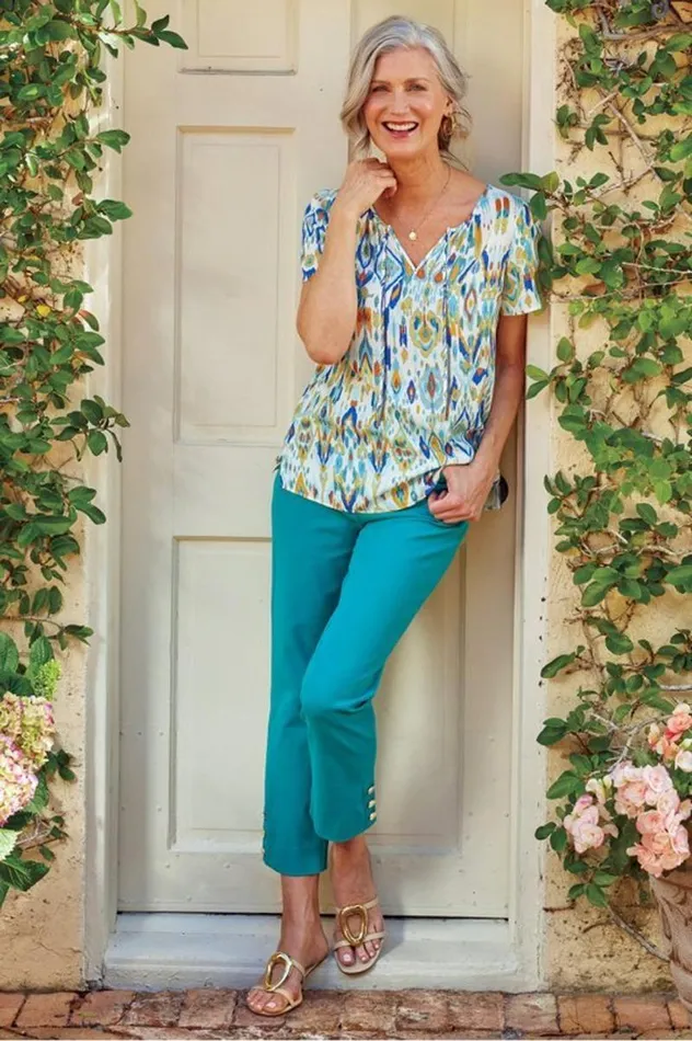 Women Francesca Top Menara Ikat Soft Surroundings Tops Women Francesca Top Menara Ikat Soft Surroundings Tops