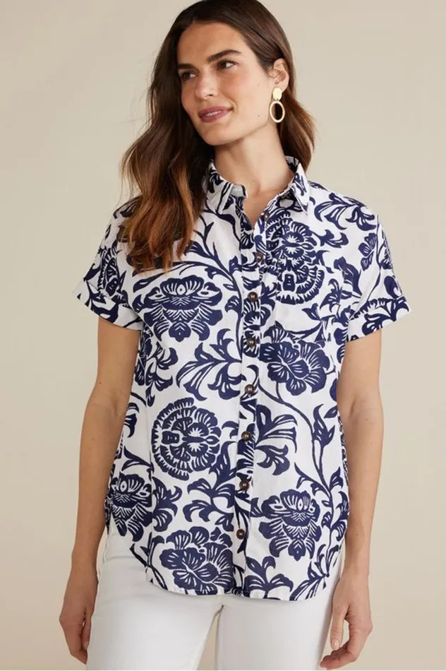 Women Gia Top Fiji Floral Soft Surroundings Tops