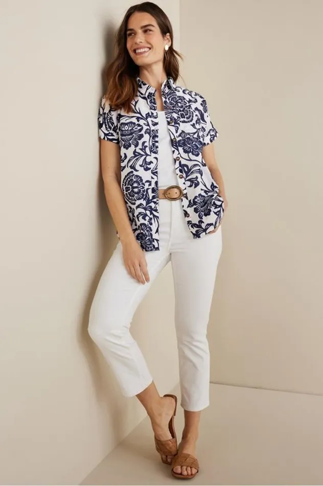 Women Gia Top Fiji Floral Soft Surroundings Tops Women Gia Top Fiji Floral Soft Surroundings Tops