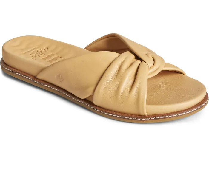 Women Gold Cup Waveside PLUSHWAVE Cross Slide Sandal Tan Sperry Sandals Women Gold Cup Waveside PLUSHWAVE Cross Slide Sandal Tan Sperry Sandals