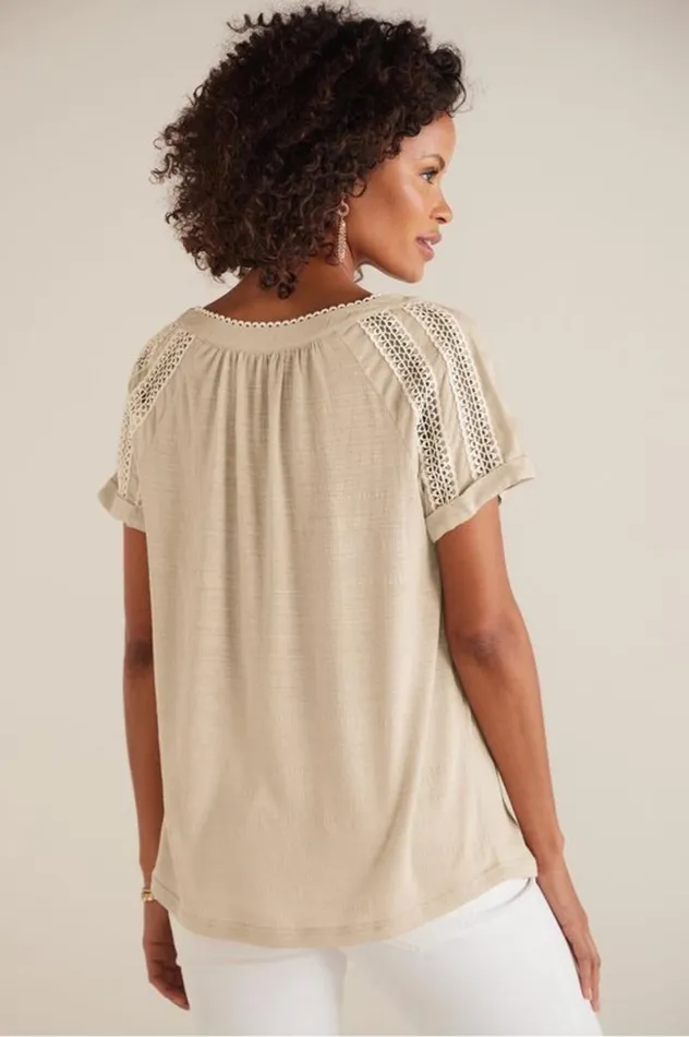 Women Halle Short Sleeve Top Light Taupe Soft Surroundings Tops Women Halle Short Sleeve Top Light Taupe Soft Surroundings Tops