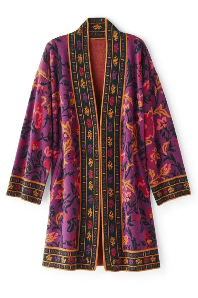 Women Haven Jacquard Cardigan Winter Garden Jacquard Soft Surroundings Tops Women Haven Jacquard Cardigan Winter Garden Jacquard Soft Surroundings Tops