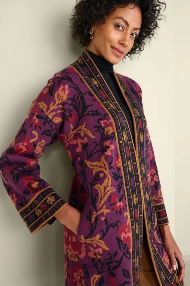 Women Haven Jacquard Cardigan Winter Garden Jacquard Soft Surroundings Tops Women Haven Jacquard Cardigan Winter Garden Jacquard Soft Surroundings Tops