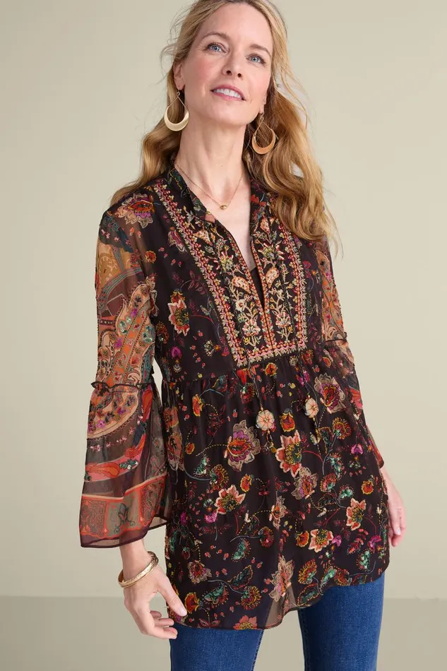Women Icon Asteria Tunic And Tank Varenna Plum Soft Surroundings Tops