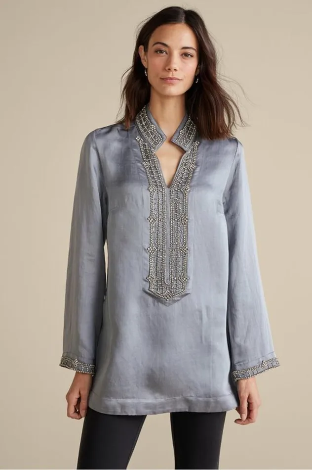 Women Icon Colette Tunic Moroccan Embellishment Soft Surroundings Tops