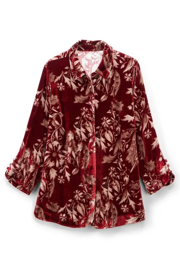 Women Icon Silk Velvet Poets Tunic Shirt Chalet Lace Wine Soft Surroundings Tops Women Icon Silk Velvet Poets Tunic Shirt Chalet Lace Wine Soft Surroundings Tops