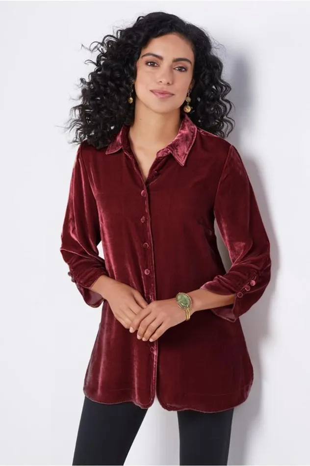 Women Icon Silk Velvet Poets Tunic Shirt Chalet Lace Wine Soft Surroundings Tops Women Icon Silk Velvet Poets Tunic Shirt Chalet Lace Wine Soft Surroundings Tops