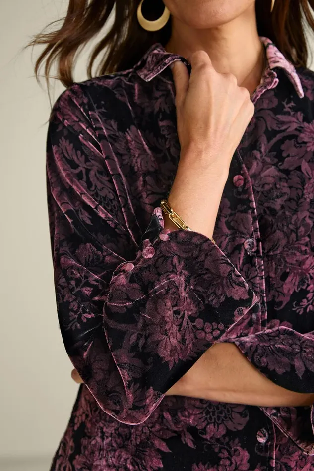Women Icon Silk Velvet Poets Tunic Shirt Chalet Lace Wine Soft Surroundings Tops Women Icon Silk Velvet Poets Tunic Shirt Chalet Lace Wine Soft Surroundings Tops