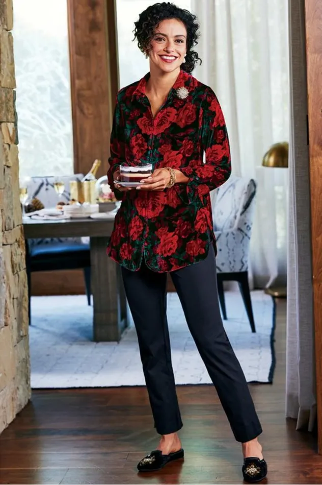 Women Icon Silk Velvet Poets Tunic Shirt Chalet Lace Wine Soft Surroundings Tops Women Icon Silk Velvet Poets Tunic Shirt Chalet Lace Wine Soft Surroundings Tops