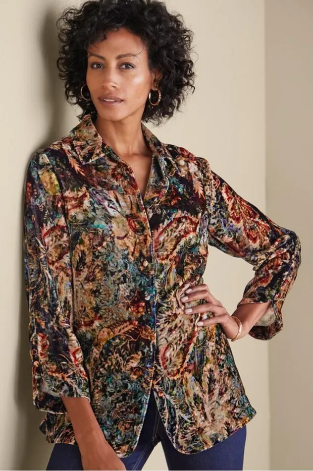 Women Icon Silk Velvet Poets Tunic Shirt Chalet Lace Wine Soft Surroundings Tops Women Icon Silk Velvet Poets Tunic Shirt Chalet Lace Wine Soft Surroundings Tops