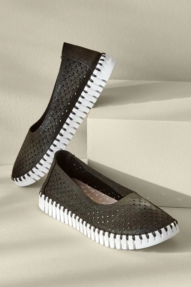 Women Ilse Jacobsen Tulip Flats Black Soft Surroundings Shoes