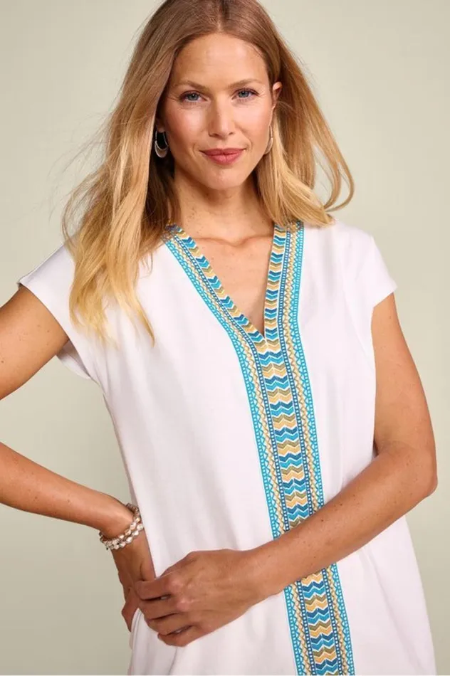 Women Izabel Embroidered Tee White Soft Surroundings Tops Women Izabel Embroidered Tee White Soft Surroundings Tops
