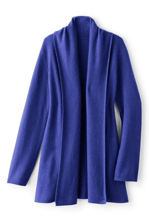 Women Izzy Cashmere Long Cardigan Bluing Soft Surroundings Tops Women Izzy Cashmere Long Cardigan Bluing Soft Surroundings Tops