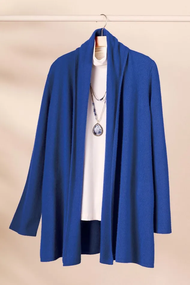 Women Izzy Cashmere Long Cardigan Bluing Soft Surroundings Tops Women Izzy Cashmere Long Cardigan Bluing Soft Surroundings Tops