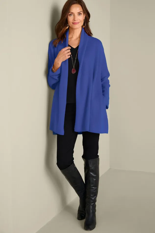 Women Izzy Cashmere Long Cardigan Bluing Soft Surroundings Tops Women Izzy Cashmere Long Cardigan Bluing Soft Surroundings Tops