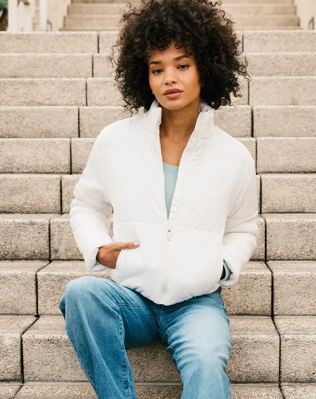 Women Jackets TravisMathew MONT BLANC PUFFER Cloud Dancer