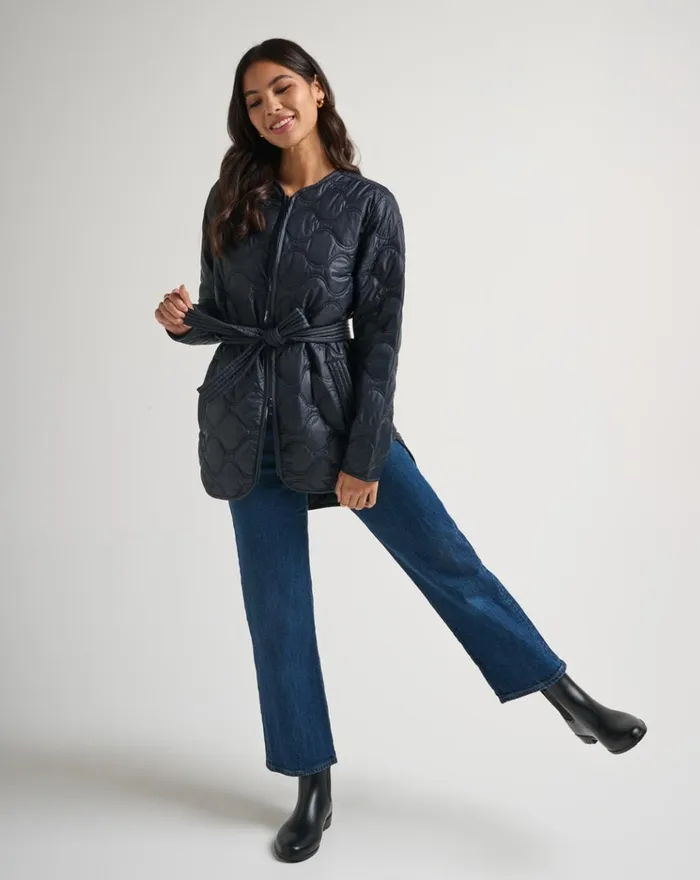 Women Jackets TravisMathew SALTWATER SPRAY QUILTED JACKET Black