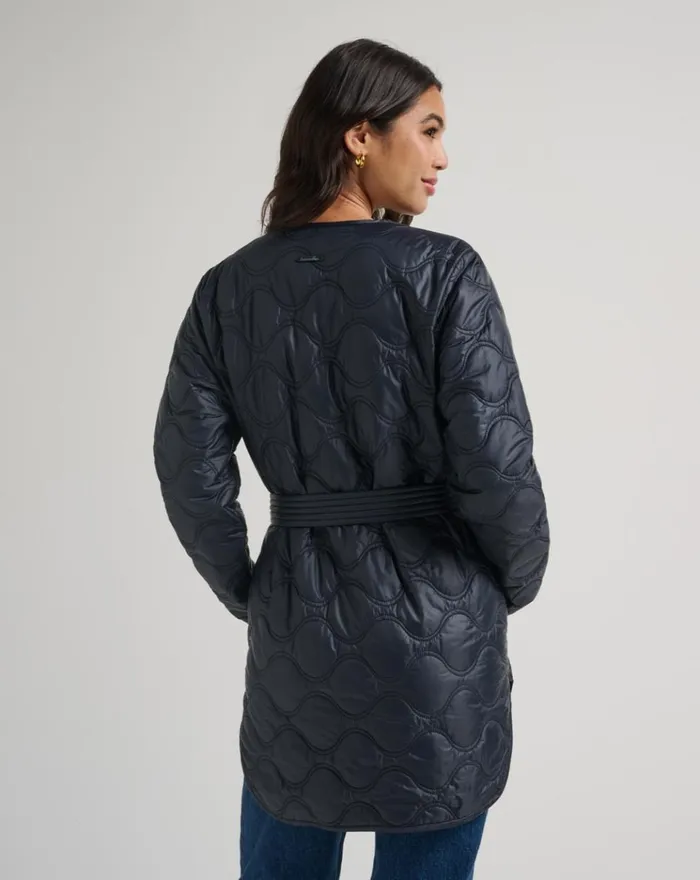 Women Jackets TravisMathew SALTWATER SPRAY QUILTED JACKET Black