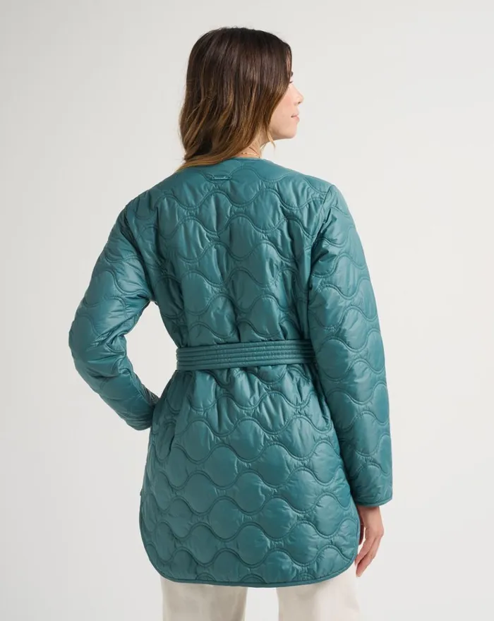Women Jackets TravisMathew SALTWATER SPRAY QUILTED JACKET North Atlantic