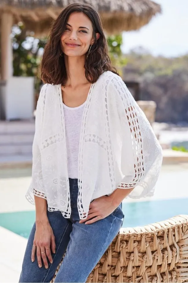 Women Jasmine Lace Wrap Alabaster Soft Surroundings Toppers Women Jasmine Lace Wrap Alabaster Soft Surroundings Toppers