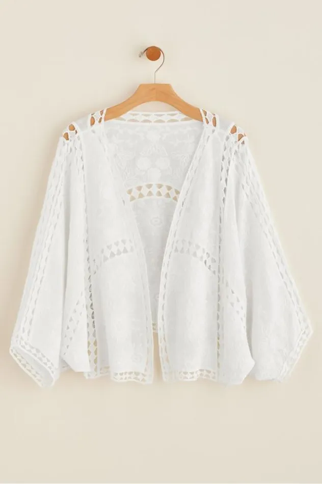 Women Jasmine Lace Wrap Alabaster Soft Surroundings Toppers Women Jasmine Lace Wrap Alabaster Soft Surroundings Toppers