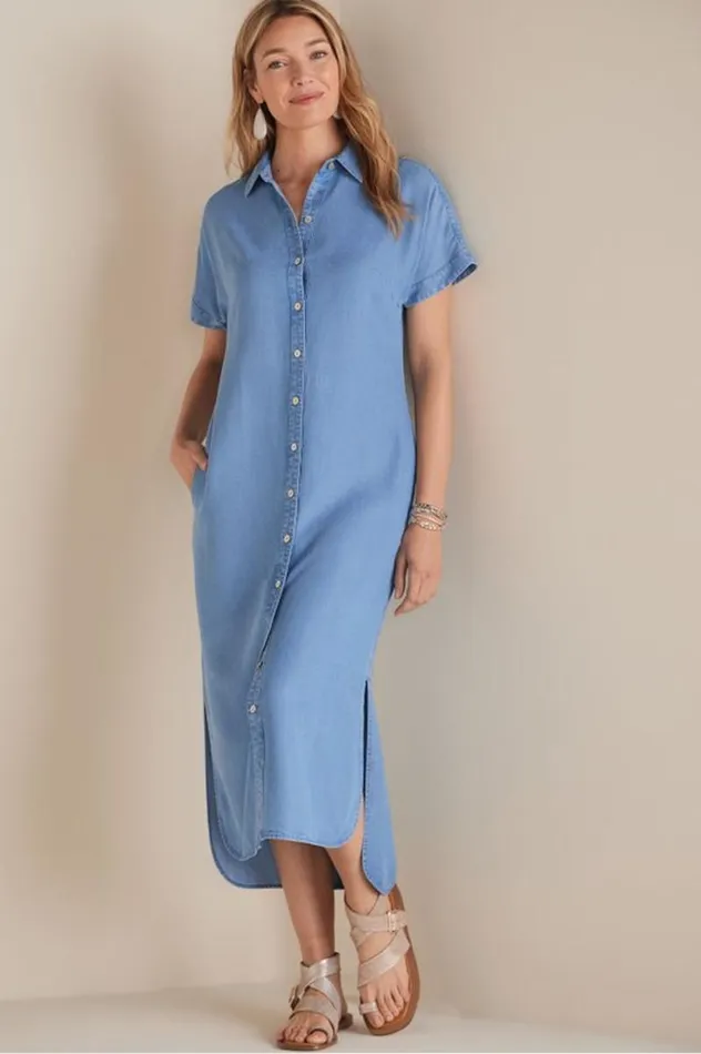 Women Je Veux Midi Shirtdress Denim Blue Soft Surroundings Dresses Women Je Veux Midi Shirtdress Denim Blue Soft Surroundings Dresses