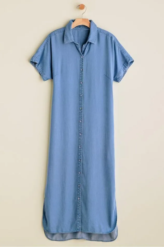 Women Je Veux Midi Shirtdress Denim Blue Soft Surroundings Dresses Women Je Veux Midi Shirtdress Denim Blue Soft Surroundings Dresses