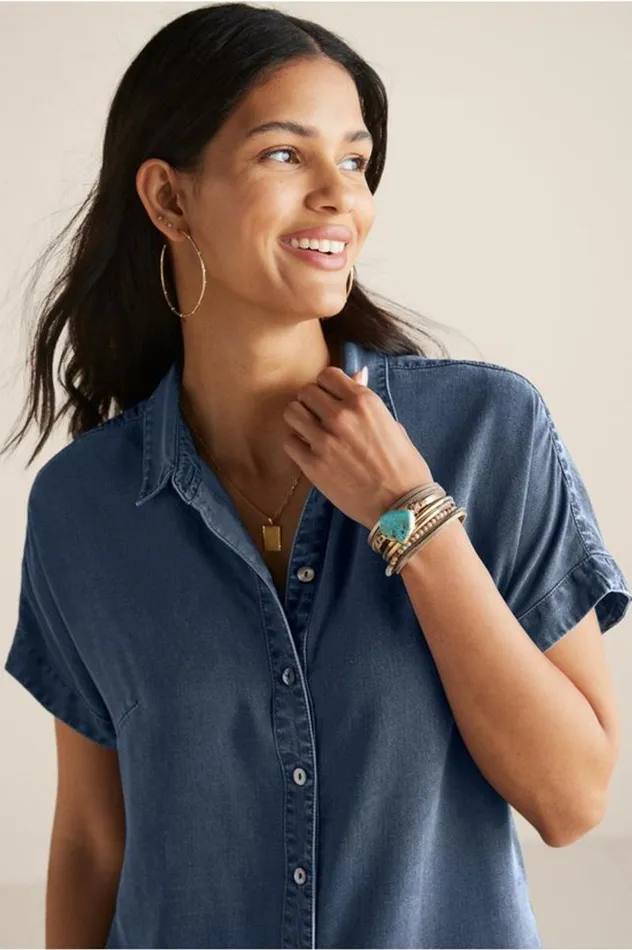 Women Je Veux Midi Shirtdress Denim Blue Soft Surroundings Dresses Women Je Veux Midi Shirtdress Denim Blue Soft Surroundings Dresses