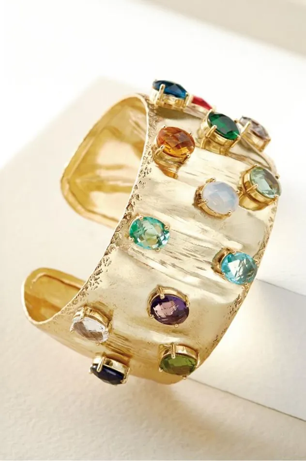 Women Jemma Crystal Cuff Gold Soft Surroundings Jewelry