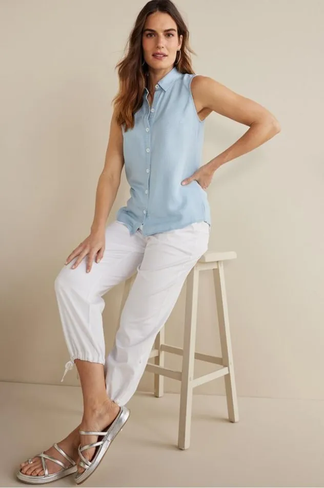 Women Jennifer Tencel Tank Light Chambray Soft Surroundings Tops Women Jennifer Tencel Tank Light Chambray Soft Surroundings Tops