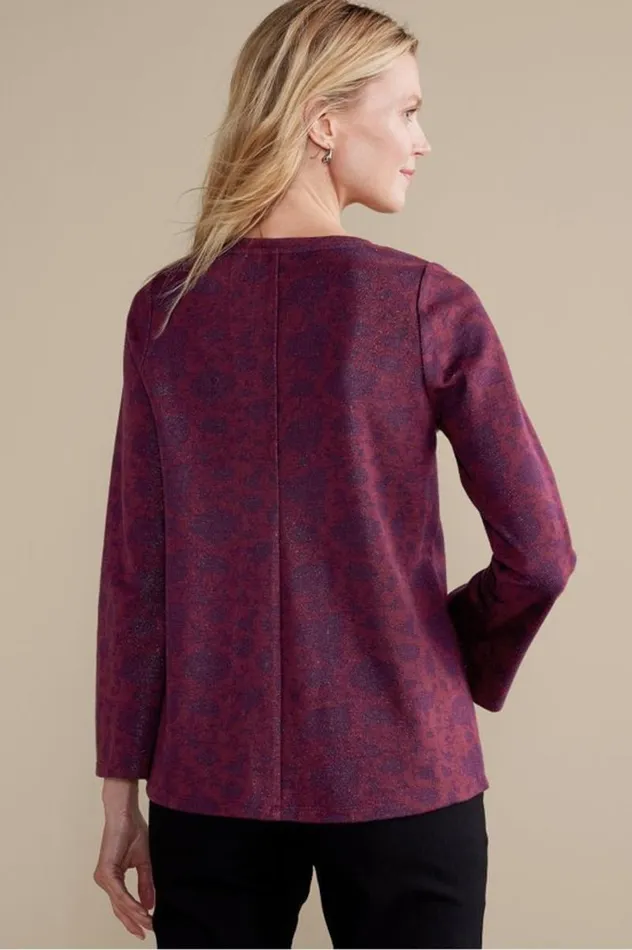 Women Jeri Jacquard Top Multi Floral Soft Surroundings Tops Women Jeri Jacquard Top Multi Floral Soft Surroundings Tops
