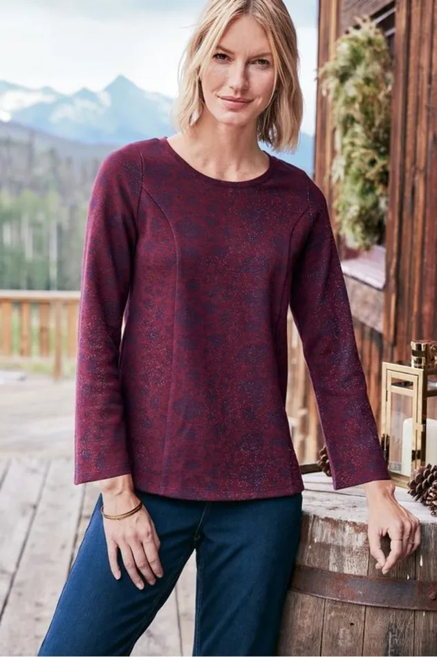 Women Jeri Jacquard Top Multi Floral Soft Surroundings Tops Women Jeri Jacquard Top Multi Floral Soft Surroundings Tops