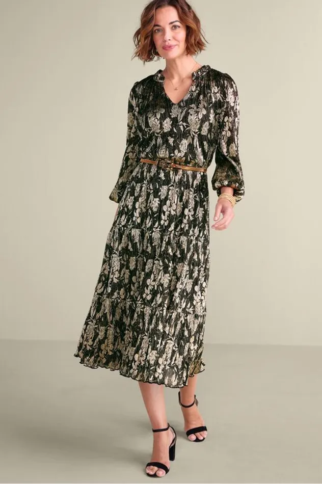 Women Jobelle Shimmer Midi Dress Foil Garden Soft Surroundings Dresses Women Jobelle Shimmer Midi Dress Foil Garden Soft Surroundings Dresses
