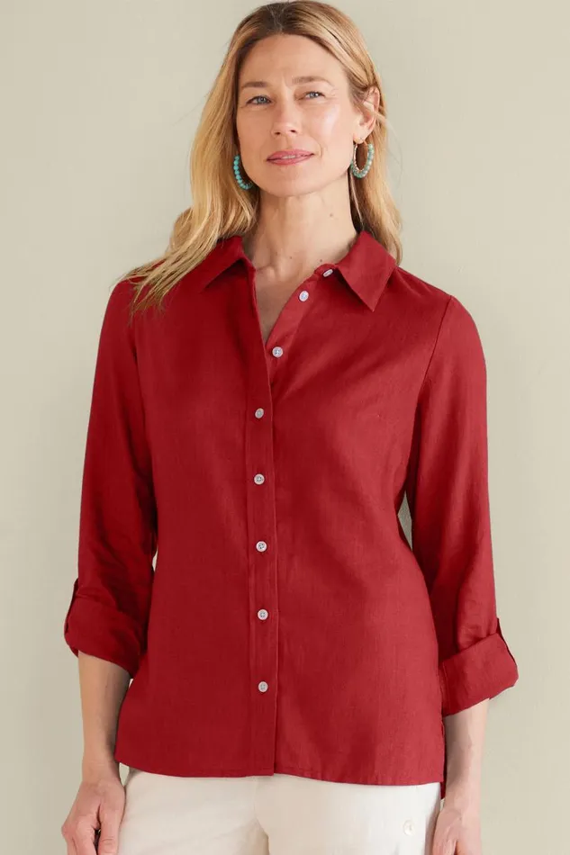 Women Jordan Linen Blend Shirt White Soft Surroundings Tops Women Jordan Linen Blend Shirt White Soft Surroundings Tops