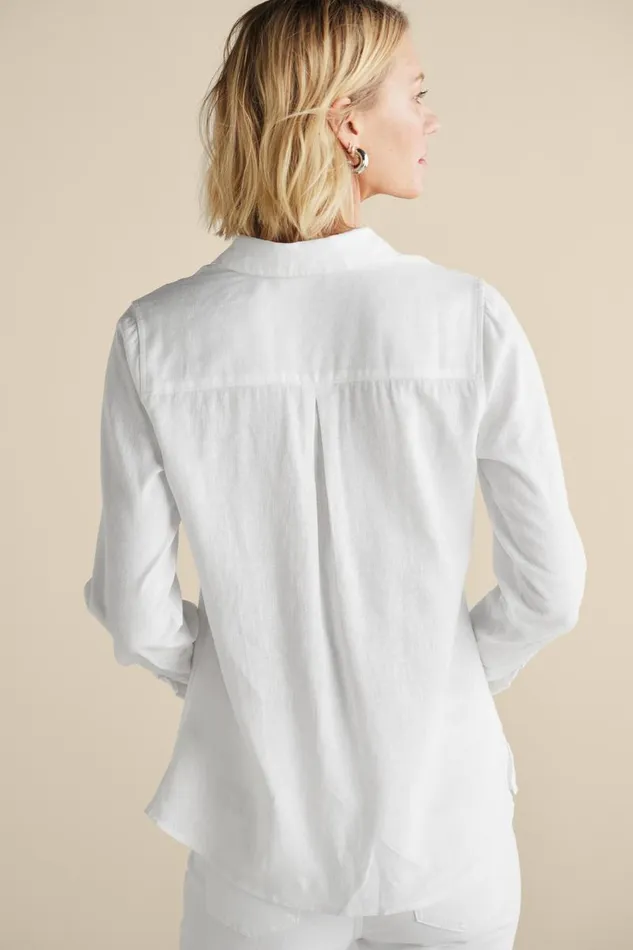 Women Jordan Linen Blend Shirt White Soft Surroundings Tops Women Jordan Linen Blend Shirt White Soft Surroundings Tops