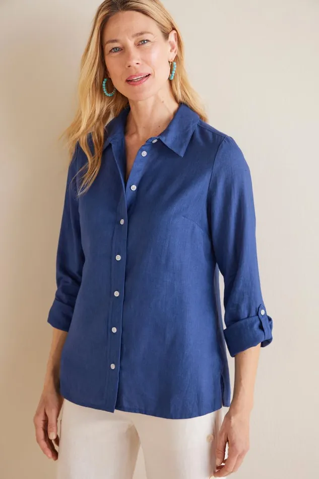 Women Jordan Linen Blend Shirt White Soft Surroundings Tops Women Jordan Linen Blend Shirt White Soft Surroundings Tops